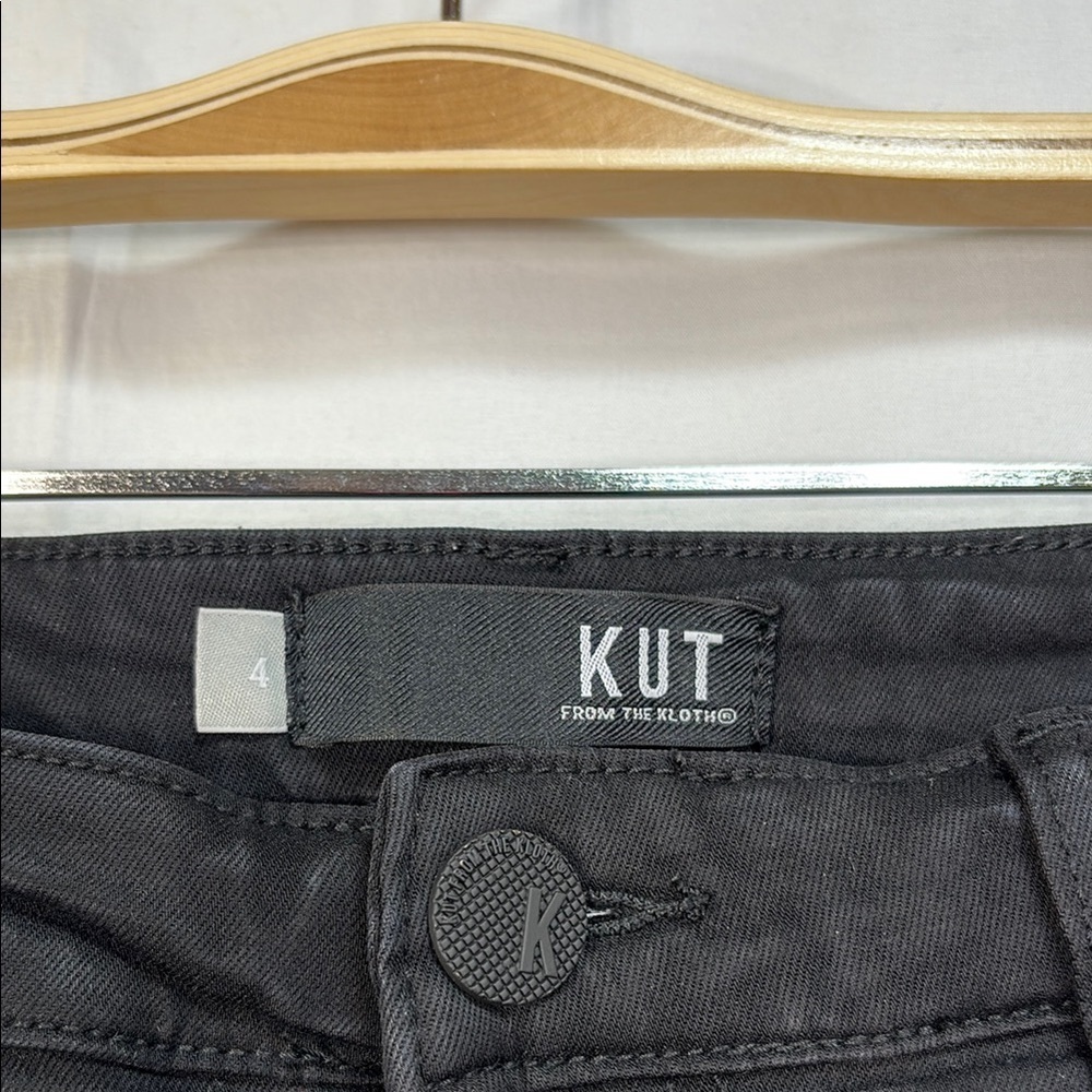 🐄 Kut from the Kloth Amy Black Ankle Cropped Jeans - Picture 2 of 7